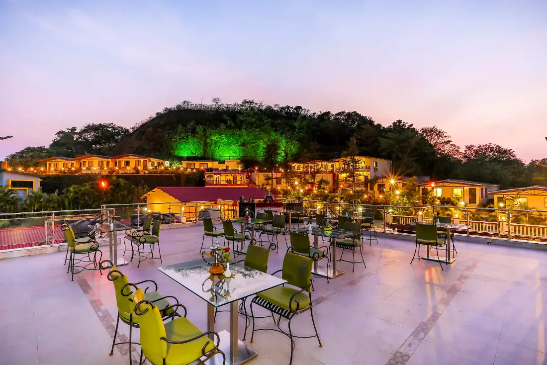 Open-air rooftop dining at Cloud 9 Hills Resort